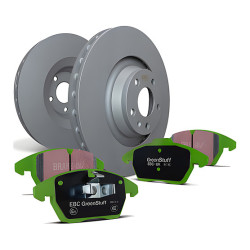 Prednji set EBC PD01KF1299 - Kočioni diskovi Premium OE + kočione pločice Greenstuff