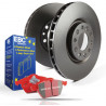 Front kit EBC PD02KF086 - Discs Premium OE + brake pads Redstuff Ceramic