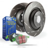 Front kit EBC PD06KF041 - Discs Ultimax Grooved + brake pads Greenstuff