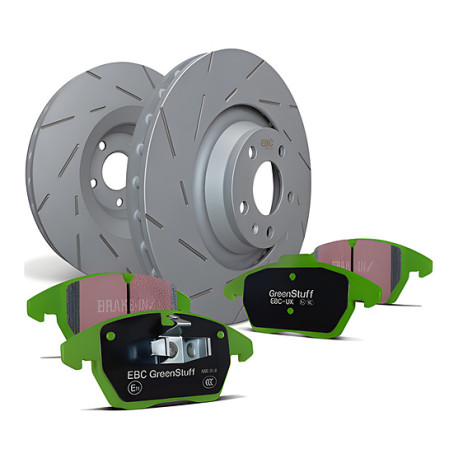 Kočnice EBC Auto Prednji set EBC PD06KF153 - Kočioni diskovi Ultimax Grooved + kočione pločice Greenstuff | race-shop.hr