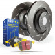 Kočnice EBC Auto Prednji set EBC PD08KF191 - Kočioni disk Ultimax Grooved + kočione pločice Yellowstuff | race-shop.hr