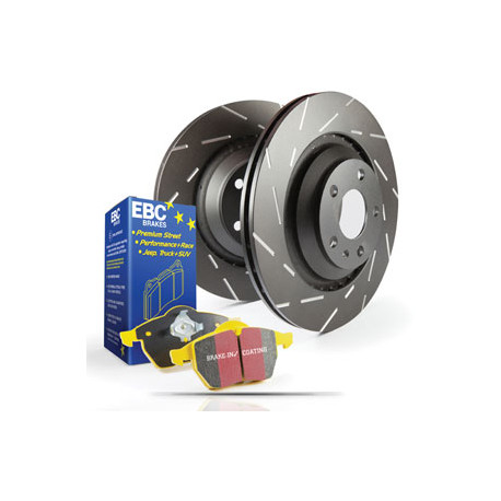 Kočnice EBC Auto Prednji set EBC PD08KF494 - Kočioni disk Ultimax Grooved + kočione pločice Yellowstuff | race-shop.hr