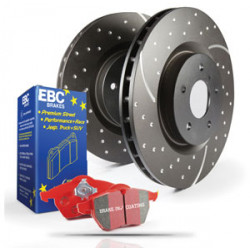 Prednji set EBC PD12KF256 - Kočioni disk Turbo Grooved + kočione pločice Redstuff Ceramic