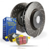 Front kit EBC PD13KF012 - Discs Turbo Grooved + brake pads Yellowstuff 