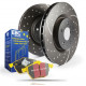 Kočnice EBC Auto Prednji set EBC PD13KF057 - Kočioni disk Turbo Grooved + kočione pločice Yellowstuff | race-shop.hr