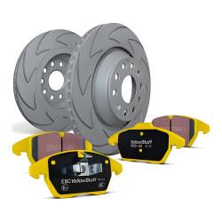 Prednji set EBC PD18KF071 - Kočioni diskovi BSD Grooved + kočione pločice Yellowstuff