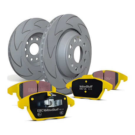Kočnice EBC Auto Prednji set EBC PD18KF079 - Kočioni diskovi BSD Grooved + kočione pločice Yellowstuff | race-shop.hr
