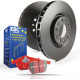 Kočnice EBC Auto stražnji set EBC PD02KR085 - Kočioni disk Premium OE + kočione pločice Redstuff Ceramic | race-shop.hr