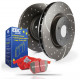 Kočnice EBC Auto stražnji set EBC PD12KR204 - Kočioni disk Turbo Grooved + kočione pločice Redstuff Ceramic | race-shop.hr