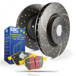 stražnji set EBC PD13KR011 - Kočioni disk Turbo Grooved + kočione pločice Yellowstuff