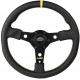 Volani Sportski volan s 3 kraka Luisi Racing Corsa, 350mm, brušena koža, 38mm uvlačenje, crna/žuta | race-shop.hr