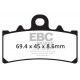 Kočioni diskovi EBC Moto EBC Kočione obloge Organic FA FA606 | race-shop.hr