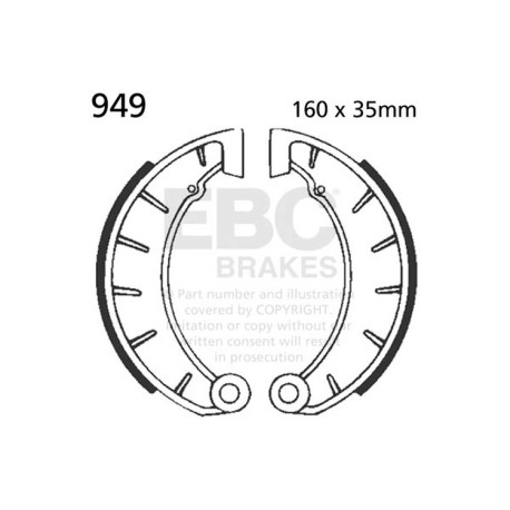 Kočioni diskovi EBC Moto EBC Prednje kočione čeljusti Plain 949 | race-shop.hr