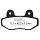 Kočioni diskovi EBC Moto EBC Kočione obloge Carbon TT FA622TT | race-shop.hr