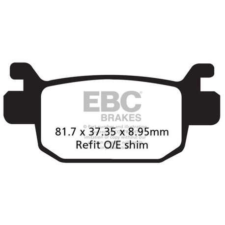 Kočioni diskovi EBC Moto EBC Kočione obloge SFA Scooter Organic SFA131/2 | race-shop.hr