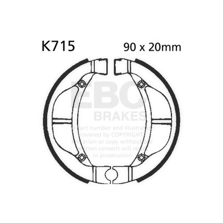 Kočioni diskovi EBC Moto EBC Kočione čeljusti Plain K715 | race-shop.hr