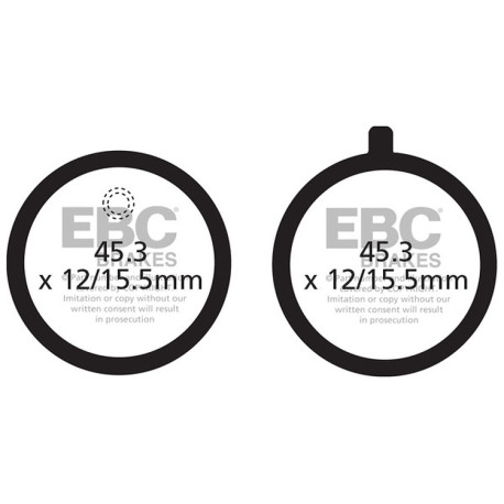 Kočioni diskovi EBC Moto EBC Kočione obloge Organic FA FA028 | race-shop.hr