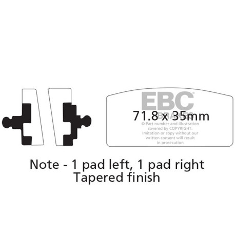 Kočioni diskovi EBC Moto EBC Kočione obloge V Semi-Sintered FA022V | race-shop.hr