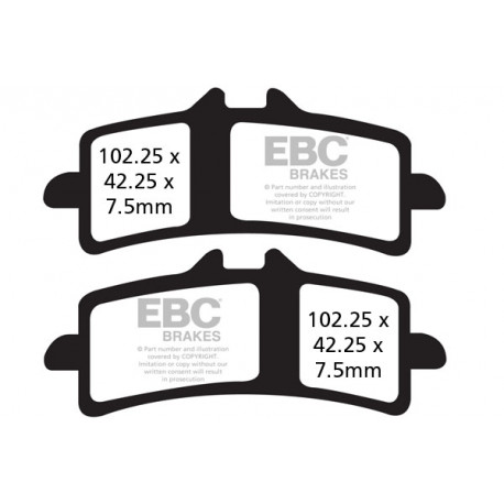 Kočioni diskovi EBC Moto EBC Kočione obloge Double-H Sintered FA447HH | race-shop.hr