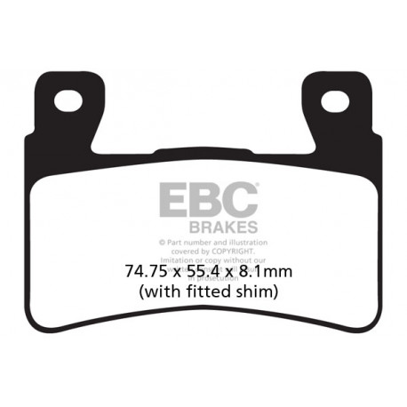 Kočioni diskovi EBC Moto EBC Kočione obloge Double-H Sintered FA265HH | race-shop.hr