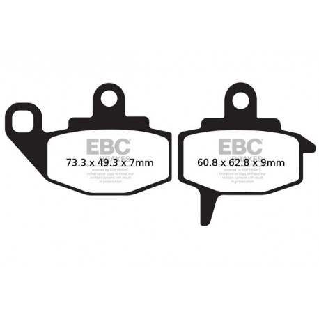 Kočioni diskovi EBC Moto EBC Kočione obloge R Series Sintered FA130R | race-shop.hr