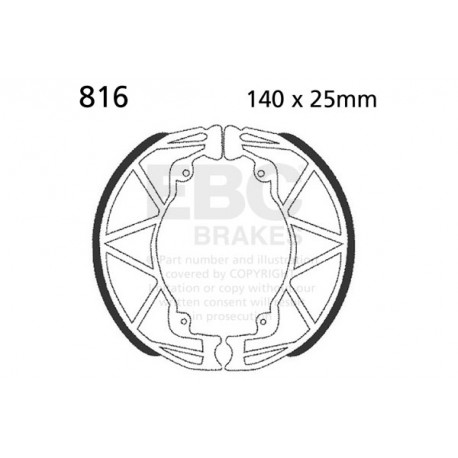 Kočioni diskovi EBC Moto EBC Stražnje kočione čeljusti Plain 816 | race-shop.hr