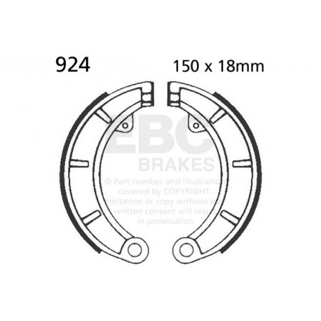 Kočioni diskovi EBC Moto EBC Stražnje Kočione obloge&nbsp; Organic 805 | race-shop.hr