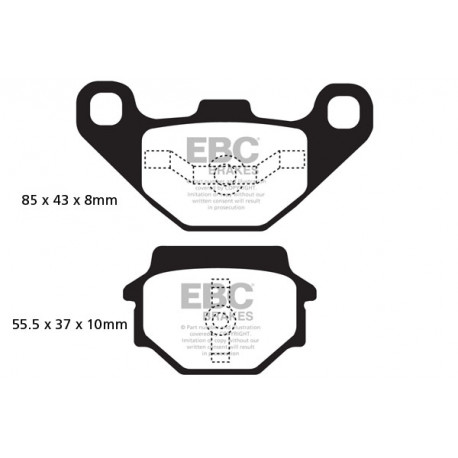 Kočioni diskovi EBC Moto EBC Kočione obloge Organic FA FA251 | race-shop.hr
