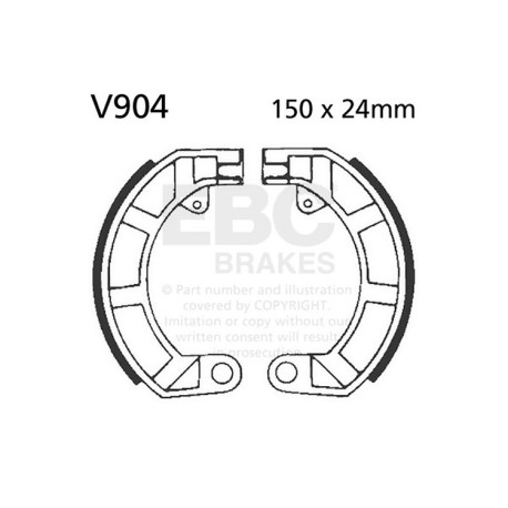 Kočioni diskovi EBC Moto EBC Kočione čeljusti Plain V904 | race-shop.hr