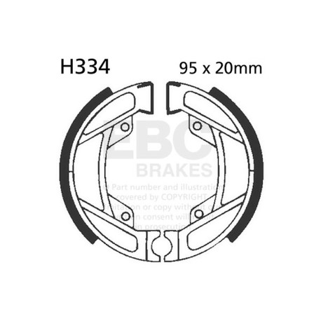 Kočioni diskovi EBC Moto EBC Kočione čeljusti Plain H334 | race-shop.hr