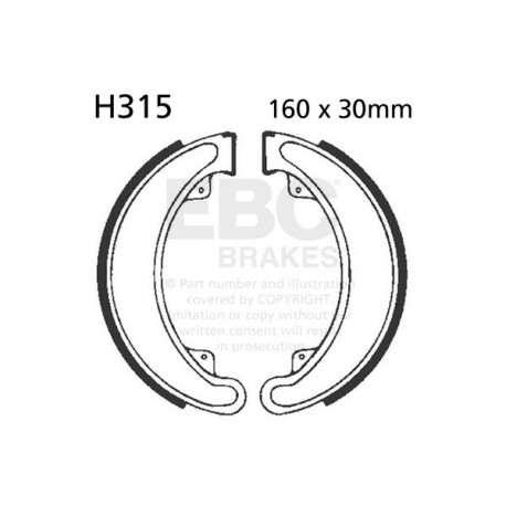 Kočioni diskovi EBC Moto EBC Kočione čeljusti Organic H315 | race-shop.hr