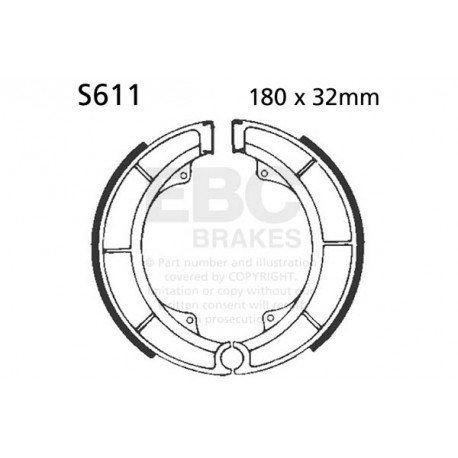Kočioni diskovi EBC Moto EBC Set Kočione čeljusti Organic S611 | race-shop.hr