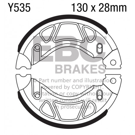 Kočioni diskovi EBC Moto EBC Kočione čeljusti Plain Y535 | race-shop.hr