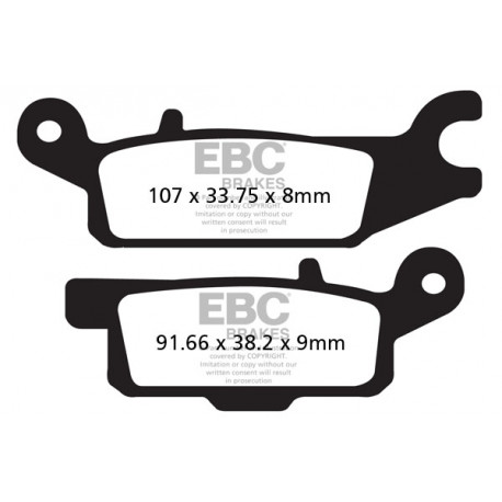 Kočioni diskovi EBC Moto EBC Kočione obloge Organic FA445TT | race-shop.hr