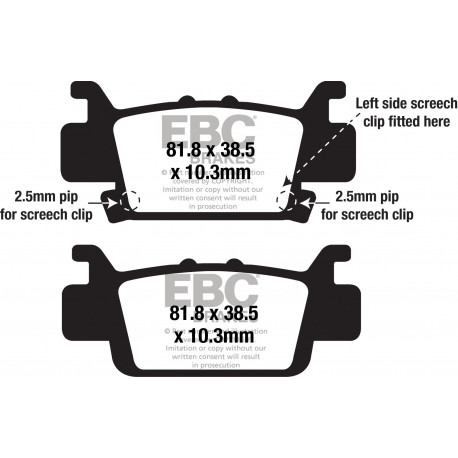 Kočioni diskovi EBC Moto EBC Kočione obloge R Series Sintered FA703R | race-shop.hr