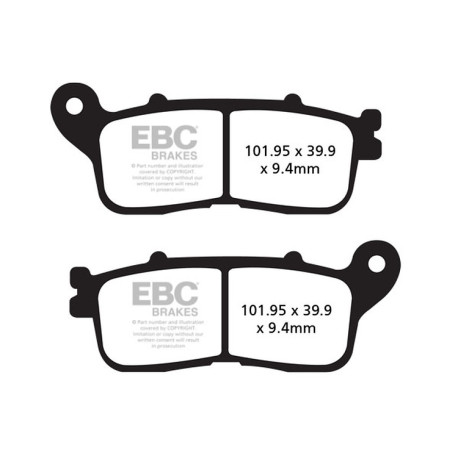 Kočioni diskovi EBC Moto EBC Kočione obloge Double-H Sintered FA636HH | race-shop.hr