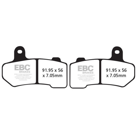 Kočioni diskovi EBC Moto EBC Kočione obloge Organic FA FA409 | race-shop.hr