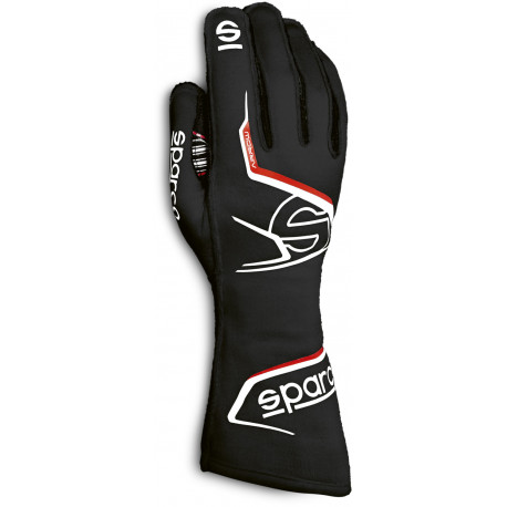 Rukavice FIA trkaće rukavice Sparco ARROW (vanjsko šivanje), crna/crvena | race-shop.hr