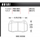 Kočione pločice HAWK performance Prednje Kočione pločice Hawk HB181U.660, Race, min-maks 90°C-465°C | race-shop.hr