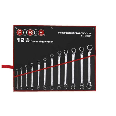 Set vilastih ključeva FORCE 12 dijelni set okastih ravnih ključeva - savijeni 75° | race-shop.hr