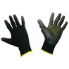 Polusuke radne rukavice od poliestera - crne