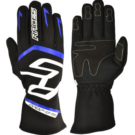 Na popustu Trkaće rukavice RACES PREMIUM EVO II (unutarnje šivanje), crna/plava | race-shop.hr
