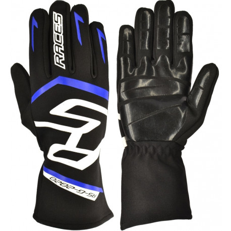 Na popustu Trkaće rukavice RACES PREMIUM EVO II SILICONE (unutarnje šivanje), crna/plava | race-shop.hr