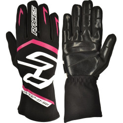 Trkaće rukavice RACES PREMIUM EVO II SILICONE (unutarnje šivanje), crna/roza