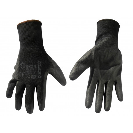 Oprema za mehaničare Polunatopljene radne rukavice od poliestera - crne | race-shop.hr