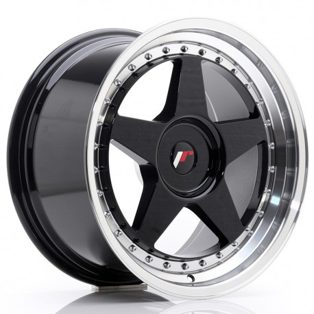 Alu Felge Felga japan racing jr6 18x9,5 et20-40 blank glossy black | race-shop.hr