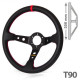 Volani Sportski volan s 3 kraka RRS Carbon 90, 350mm, karbon, debljina 32/28mm, 90mm uvlačenje, karbon/crna/crvena | race-shop.hr