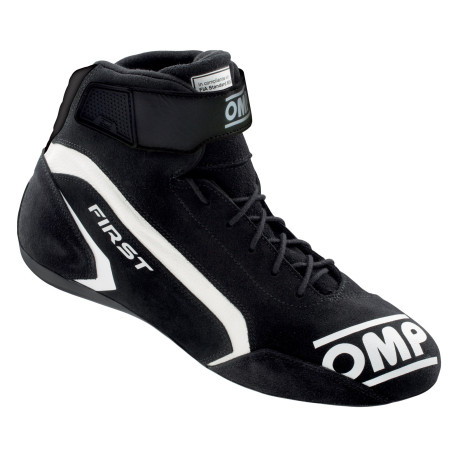 Cipele FIA trkaće cipele OMP FIRST, crna/bijela | race-shop.hr