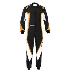 CIK-FIA dječji karting kombinezon SPARCO Kerb K44, crna/bijela/narančasta