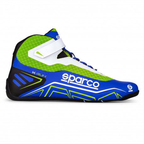 Cipele Dječje karting cipele Sparco K-RUN, cijan/fluo zelena | race-shop.hr